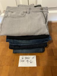 Six Pair Of Women's Jeans Size 4-6