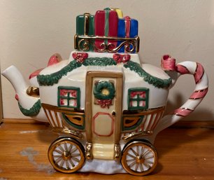 Charter Club Winter Garland Christmas Town Teapot