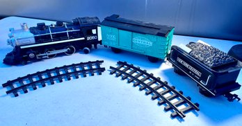 Three New York Central Lionel Train Pieces With Track