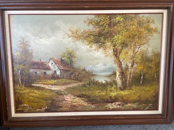 Early Large Framed Country Scene