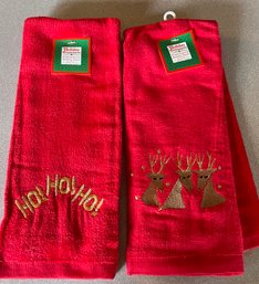 Pair Of Holiday Hand Towels