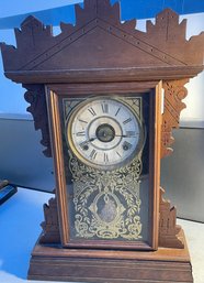 Early Seth Thomas Wood And Glass Clock