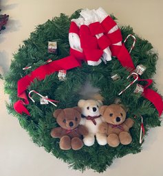 Pretty Teddy Bear Wreath