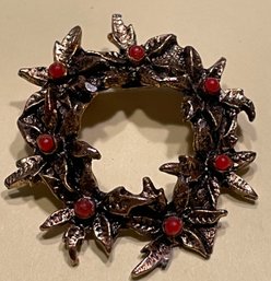 Wreath With Berry Red Stones