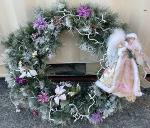 Very Large Holiday Angel Wreath