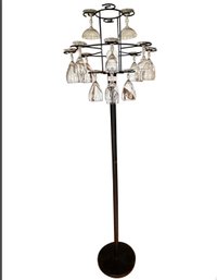 Gorgeous Handmade Standing Wine Glass Rack Lamp