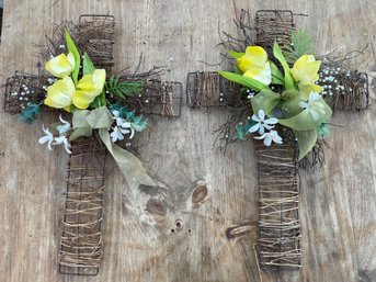 Two Beautiful Decorated Crosses