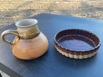 A Pair Of Ceramic Glazed Pottery