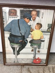 Norman Rockwell The Runaway And The Police Officer Framed