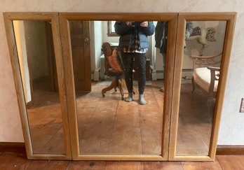 Large Hinged Triple Mirror