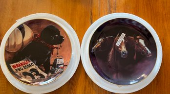 Vintage Pair Of Equestrian Themed Collectors Plates