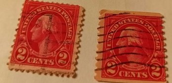 Pair Of Washington 2 Cent Stamps, Lot 2