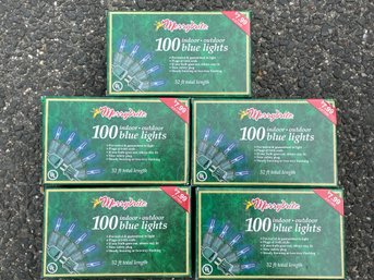 5 New Boxes Of 100 Blue Lights