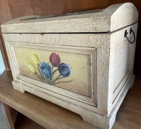 Hand Painted Wooden Chest