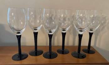 Set Of Six Wine Glasses