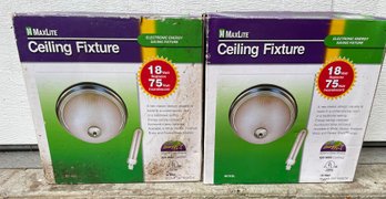 Pair Of Maxlite Ceiling Fixtures