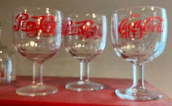 Trio Of Pepsi Cola Goblets