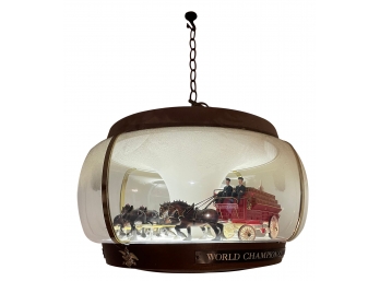 World Champion Clydesdale Revolving Carousel Hanging Light Fixture