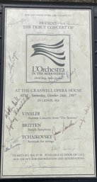 Signed Framed Advertisement Of LOrchestra In The Berkshires