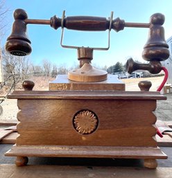 Vintage Wooden Telephone Jewelry Box