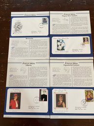 Vintage Princess Diana Collectible Cards With Stamped Envelopes (Lot#4)