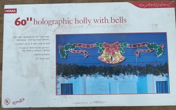 60 Inch Holographic Holly With Bells Light