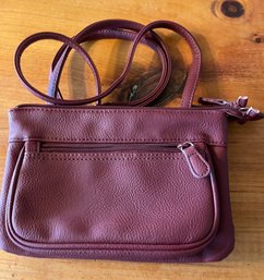 Burgundy Brown Cross Over Shoulder Pocketbook