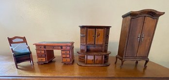 Vintage Dollhouse Den Furniture