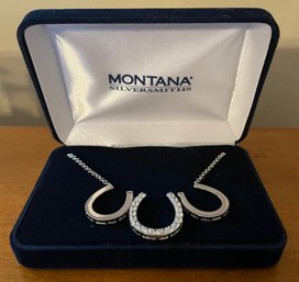 Montana Silver Triple Horseshoe Choker