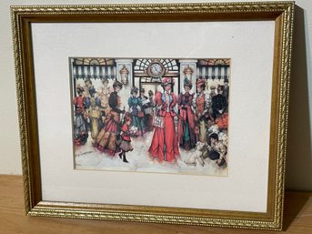 Framed 1998 Painting Signed DW Sheffler