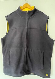 Mens Brooks Bros Navy Blue & Yellow Reversible Vest
