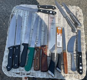 Lot Of Cooking  And Carving Knives