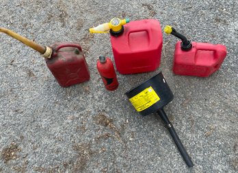 Lot Of Gas Containers And Fuel Filters