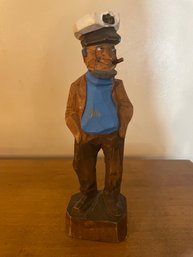 Vintage Handcarved Wooden Sailor