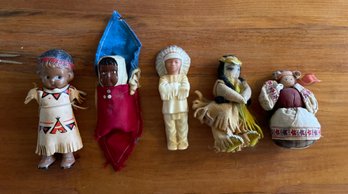 Lot Of Vintage Native Amer Can Toy Dolls