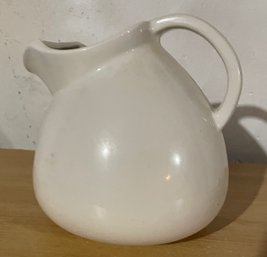 Milky White Pottery Pitcher