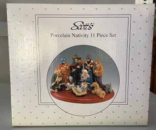 Scotts 11pc Porcelain Nativity Set