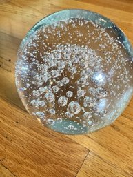 Heavy Large Glass Paperweight