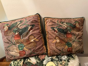 Pair Of Duck Throw Pillow