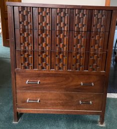 Unique Carved Wood Dresser.