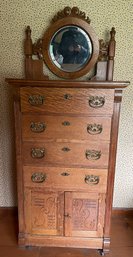 Beautiful Antique Dresser With Mirror