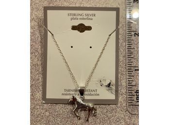 Sterling Silver Horse Necklace