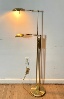 Original Mid Century Holtkotter Adjustable Brass Floor Lamp