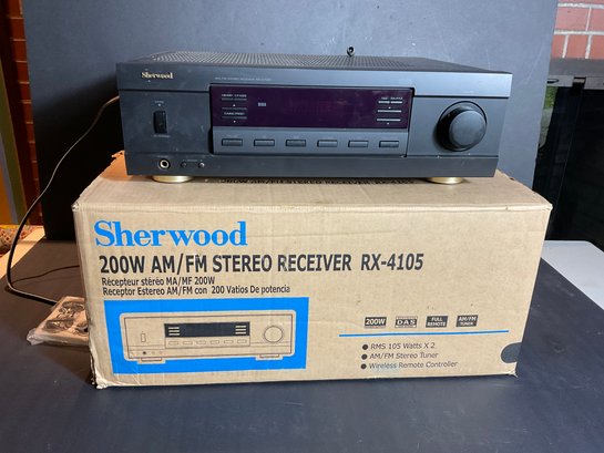 Sherwood RX-4105 Am/Fm Stereo Receiver Original Box
