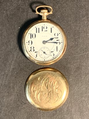 Antique Elgin Gold Filled 21 Jewel Mens Pocket Watch