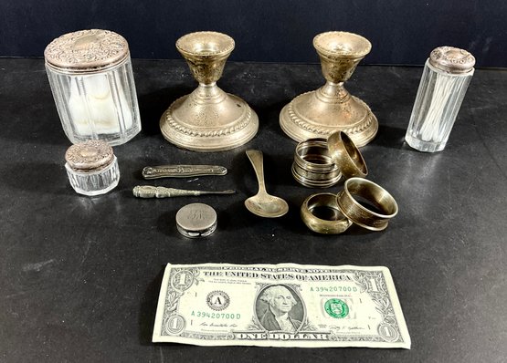 13 Antique Sterling Silver Items