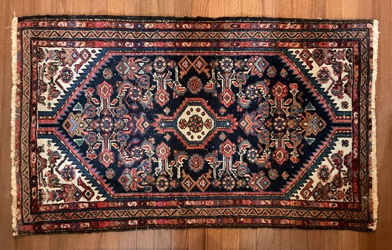 29 X 48 Vintage Handmade Persian Wool Rug
