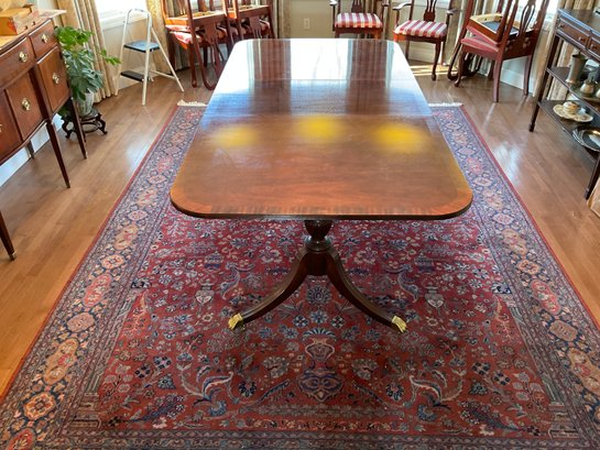 Mahogany Double Pedistal Federal Style Dining Table
