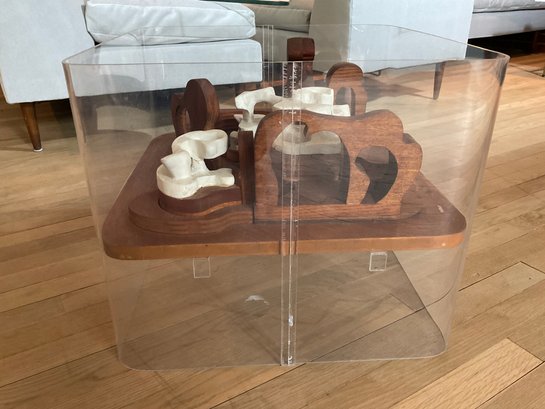 Original One Of A Kind  Cubist Post Modern Sculpture Coffee Table 1960s