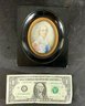 Antique Miniature Painting On Ivory Of  A Man In A Red Coat Signed Chardon